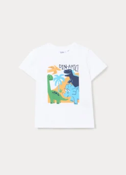 T-shirt girocollo in jersey di puro cotone bimbo