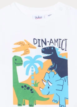 T-shirt girocollo in jersey di puro cotone bimbo