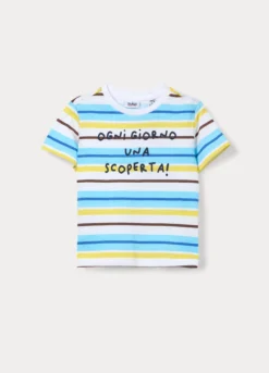 T-shirt girocollo in jersey di puro cotone bimbo