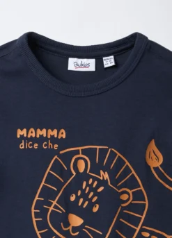 T-shirt girocollo in jersey di puro cotone bimbo
