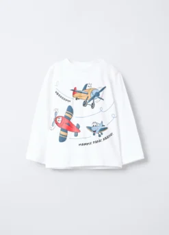 T-shirt girocollo in jersey di puro cotone bimbo