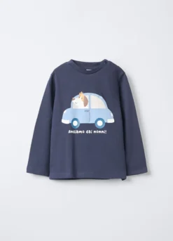 T-shirt girocollo in jersey di puro cotone bimbo