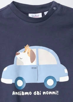 T-shirt girocollo in jersey di puro cotone bimbo