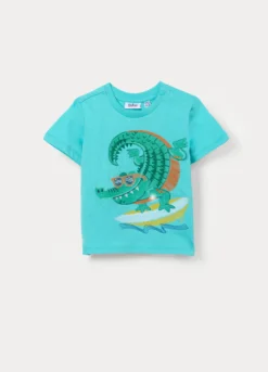 T-shirt girocollo in jersey di puro cotone bimbo