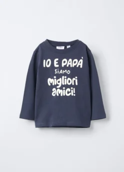 T-shirt girocollo in jersey di puro cotone bimbo
