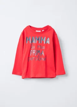 T-shirt girocollo in jersey di puro cotone bimbo