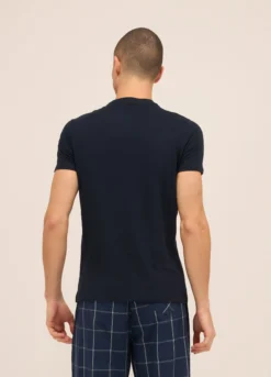 T-shirt girocollo in puro cotone uomo