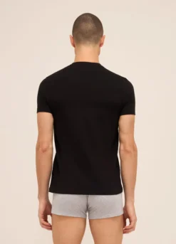 T-shirt girocollo in puro cotone uomo