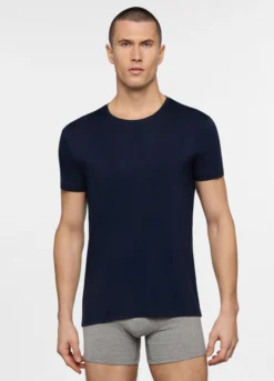 T-shirt girocollo in viscosa di bambù uomo