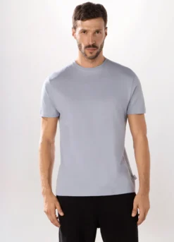 T-shirt girocollo regular fit in cotone uomo