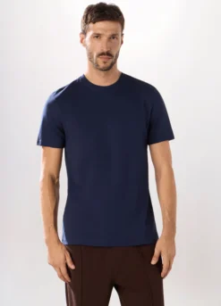 T-shirt girocollo slim fit in cotone uomo