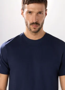 T-shirt girocollo slim fit in cotone uomo