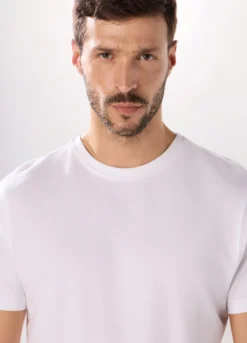 T-shirt girocollo slim fit in cotone uomo