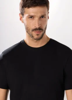 T-shirt girocollo slim fit in cotone uomo