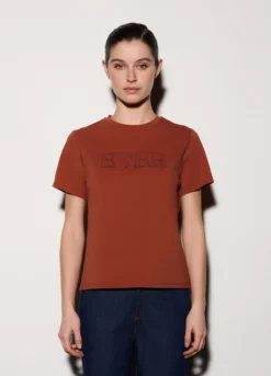 T-shirt girocollo stretch donna