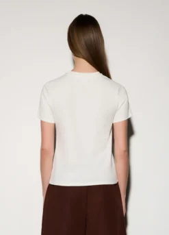T-shirt girocollo stretch donna