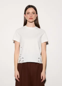 T-shirt girocollo stretch donna