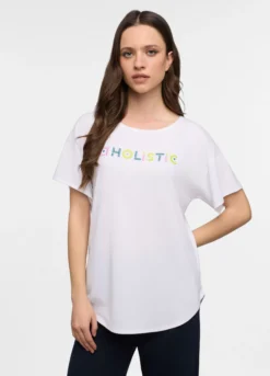 T-shirt girocollo stretch donna