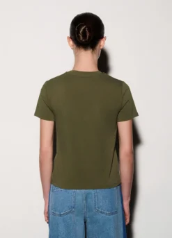 T-shirt girocollo stretch donna