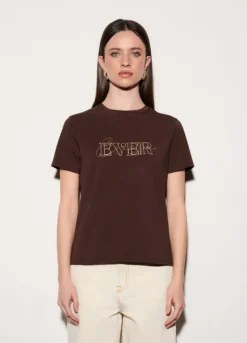T-shirt girocollo stretch donna