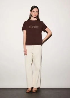 T-shirt girocollo stretch donna