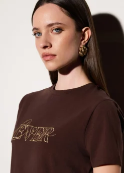T-shirt girocollo stretch donna