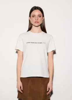 T-shirt girocollo stretch donna