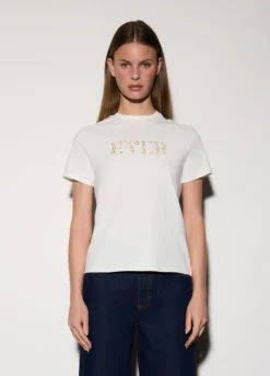 T-shirt girocollo stretch donna
