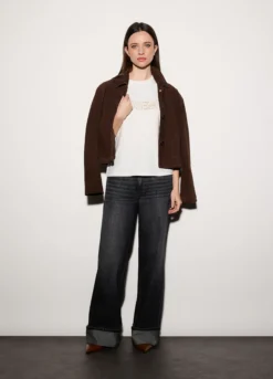 T-shirt girocollo stretch donna