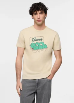 T-shirt in cotone con stampa Gamer uomo