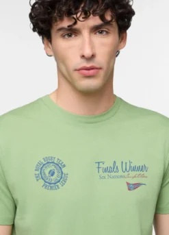 T-shirt in cotone con stampa Sei Nazioni uomo