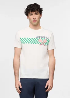 T-shirt in cotone con stampa Tennis uomo