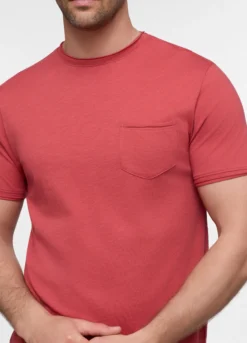 T-shirt in cotone con taschino uomo