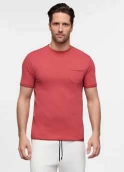T-shirt in cotone con taschino uomo