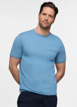 T-shirt in cotone con taschino uomo