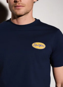T-shirt in jersey di cotone con logo uomo