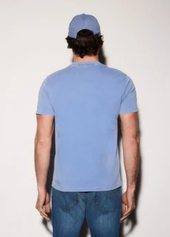 T-shirt in jersey di cotone con stampa uomo