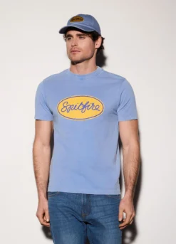 T-shirt in jersey di cotone con stampa uomo