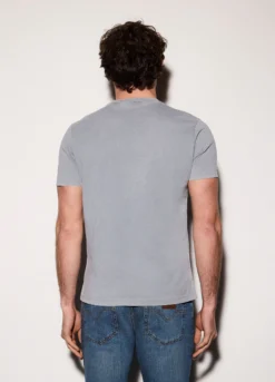 T-shirt in jersey di cotone con stampa uomo