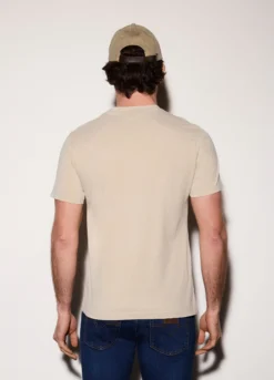 T-shirt in jersey di cotone con stampa uomo