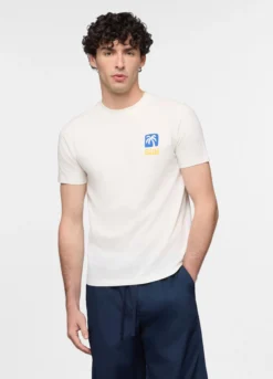 T-shirt in jersey di cotone con stampa uomo