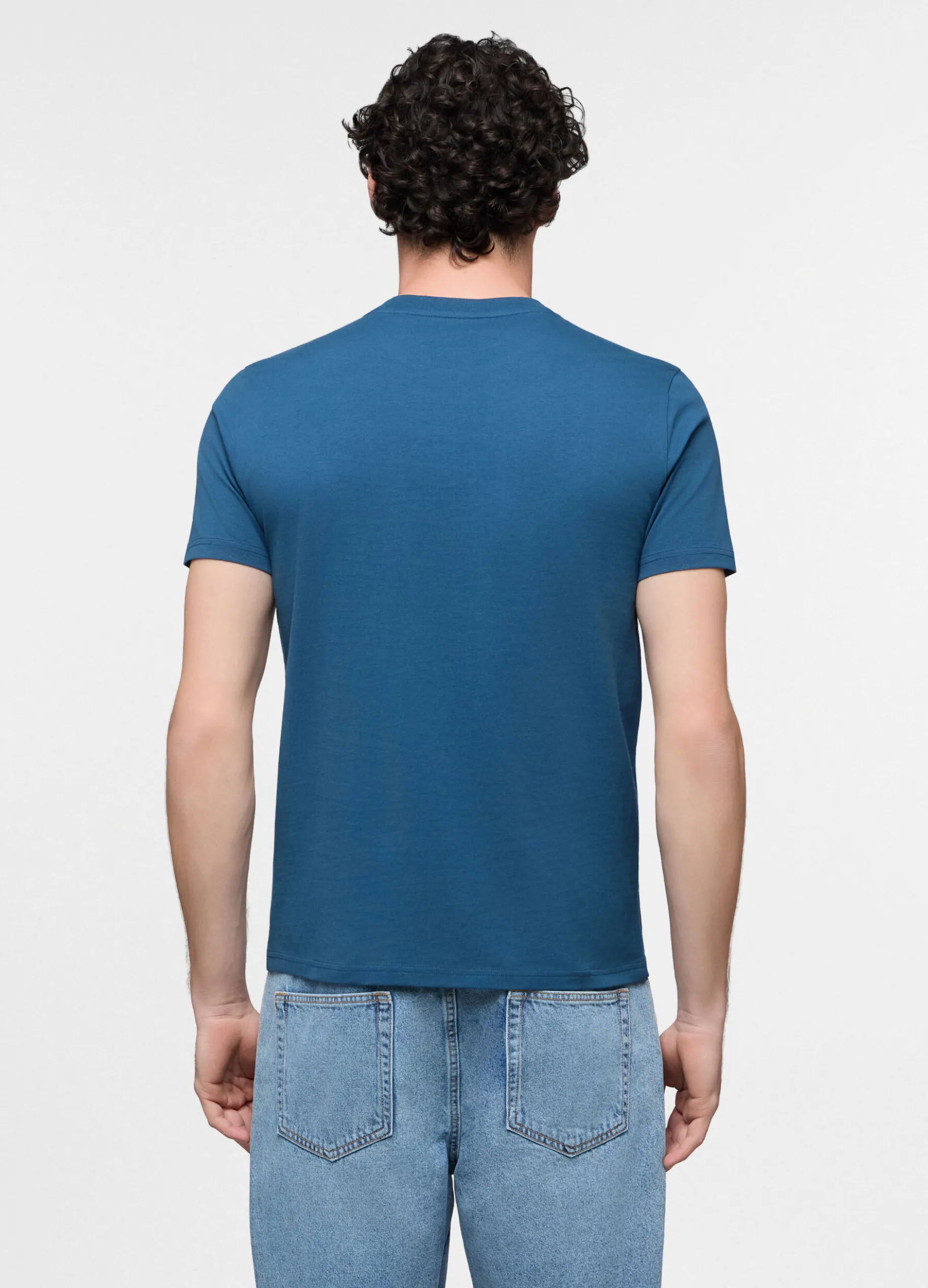 T-shirt in jersey di cotone con stampa uomo