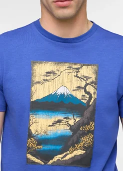 T-shirt in jersey di cotone Monte Fuji uomo