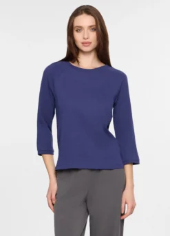 T-shirt in jersey di cotone slub donna