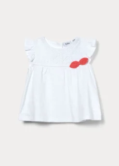 T-shirt in jersey di cotone slub bimba