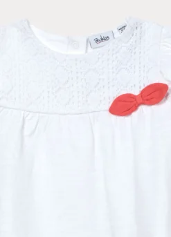 T-shirt in jersey di cotone slub bimba