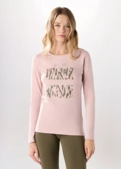 T-shirt in jersey di cotone stretch donna