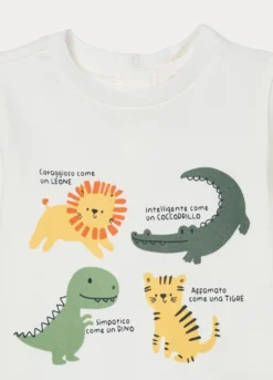 T-shirt in jersey di cotone stretch neonato