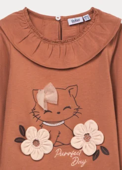 T-shirt in jersey di cotone stretch bimba