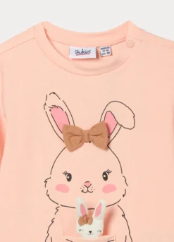 T-shirt in jersey di cotone stretch bimba